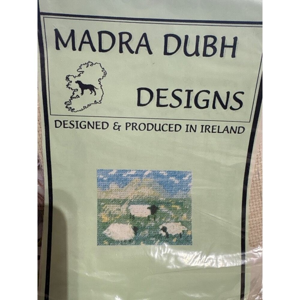 Madra Dubh Designs Cross-Stitch Kit With Sheep Pattern & 12" Fabric